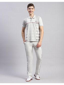 Monte Carlo - Men's Printed Grey Polo Neck Half Sleeve Regular Fit T-Shirt & Pant (Set of 2)