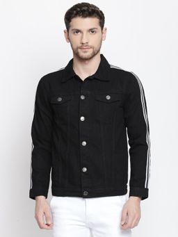 High Star - Washed Spread Collar Long Sleeves Denim Jacket