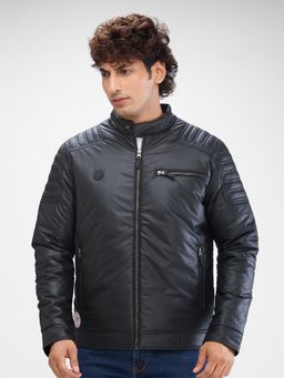 Spykar - Full Sleeve Regular Fit Black Jacket for Men
