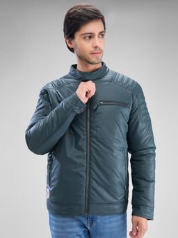 Spykar - Full Sleeve Regular Fit Green Jacket for Men