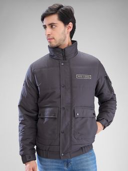 Spykar - Full Sleeve Regular Fit Grey Jacket for Men