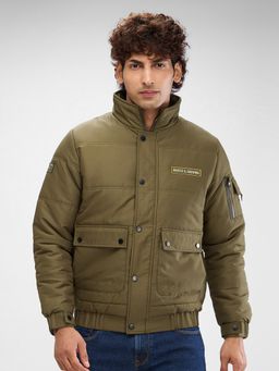 Spykar - Full Sleeve Regular Fit Green Jacket for Men