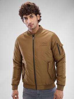 Spykar - Full Sleeve Regular Fit Khaki Jacket for Men