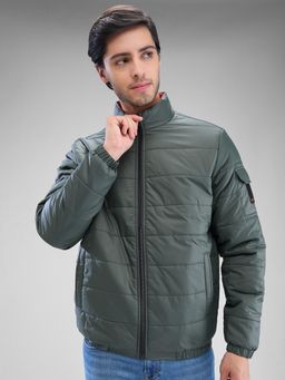 Spykar - Full Sleeve Regular Fit Green Jacket for Men