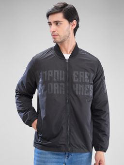 Spykar - Full Sleeve Regular Fit Black Jacket for Men