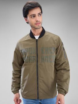 Spykar - Full Sleeve Regular Fit Green Jacket for Men