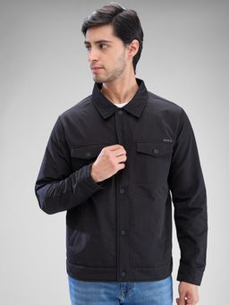 Spykar - Full Sleeve Regular Fit Black Shacket for Men