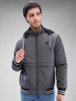 Spykar - Full Sleeve Regular Fit Grey Jacket for Men
