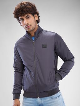 Spykar - Full Sleeve Regular Fit Grey Jacket for Men