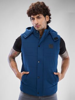 Spykar - Sleeveless Regular Fit Blue Jacket for Men