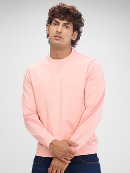 Spykar - Full Sleeve Slim Solid Pink Sweatshirt for Men