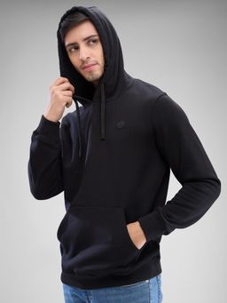 Spykar - Full Sleeve Regular Solid Black Sweatshirt for Men