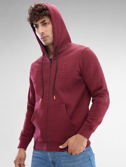 Spykar - Full Sleeve Regular Solid Red Sweatshirt for Men