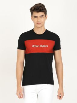 Lee - Men Printed Black T-Shirt (Regular)