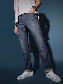 Lee - Men'S Blue Rodeo Straight Fit Mid Rise Jeans