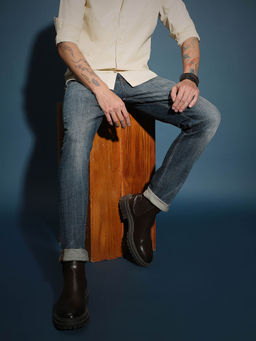 Lee - Men'S Blue Travis Slim Tapered Fit Mid Rise Jeans