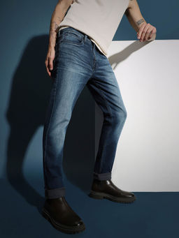 Lee - Men'S Blue Travis Slim Tapered Fit Mid Rise Jeans