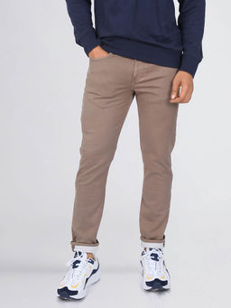 Lee - Men'S Beige Travis Slim Tapered Fit Mid Rise Jeans