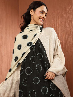 Fabindia - White Wool Woven Stole