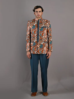 Bohame - Ren Digital Print Bandhgala (Set of 2)