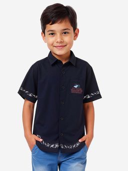 The Souled Store - Navy Blue Graphic Revolution Young Boy Shirt