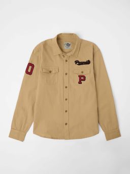 The Souled Store - Boys Beige Printed Shirt