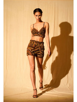 Nikita Mhaisalkar - Bralette With African Baroque Hand Embroidered