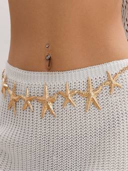 AQUASTREET - Gold Plated Starfish Anti-Tarnish Belt Waist Chain