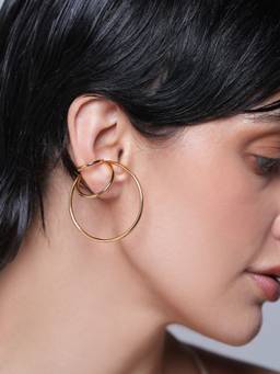 CAO JEWELLERY - Gold Three Ring Ear Clips