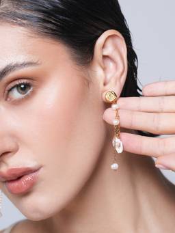 CAO JEWELLERY - White Sea Shell Drop Earrings