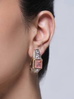 CAO JEWELLERY - Designer Peach Unique Shaped Earrings