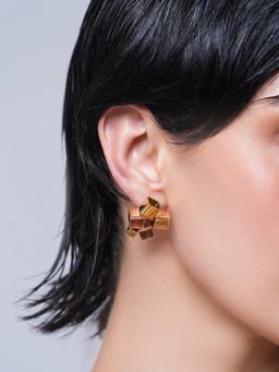 CAO JEWELLERY - Gold Stainless Steel Fashion Geometric Earrings