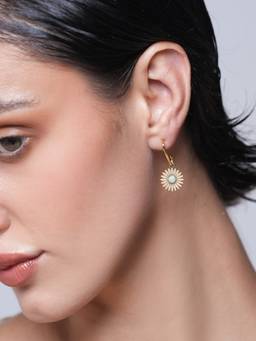 CAO JEWELLERY - Green Natural Stone Drop Dangle Earrings