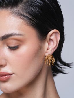 CAO JEWELLERY - Gold Bead Fireworks Earrings