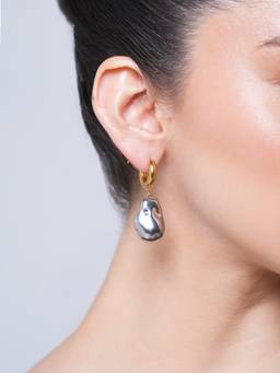 CAO JEWELLERY - Multi-Color Two Tone Big Bead Pendant Earrings