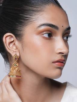 CAO JEWELLERY - Multi-Color Antique Big Size Jhumka Earrings
