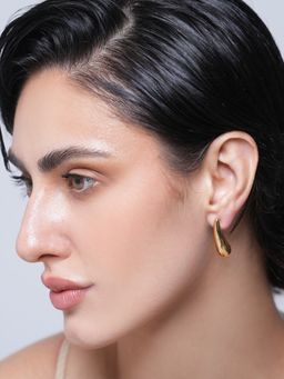 CAO JEWELLERY - Gold French Chunky Stud Earrings