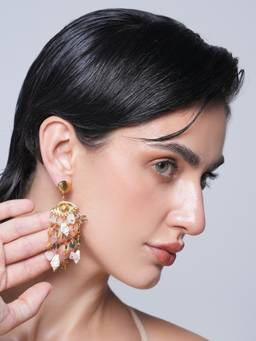 CAO JEWELLERY - White Ocean Style Shell Conch Starfish Dangle Earrings