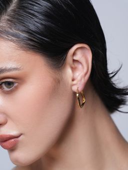 CAO JEWELLERY - 18K Gold Plated Statement Hoop Earrings
