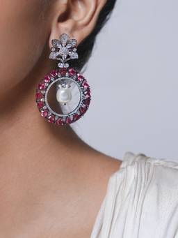 CAO JEWELLERY - Designer Multi-Color Heavy Ad Earrings