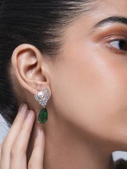 CAO JEWELLERY - Green Small Ad Earrings