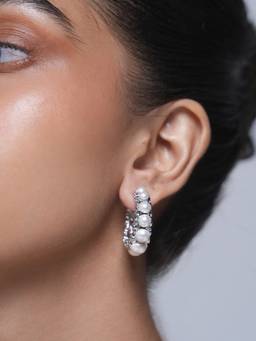 CAO JEWELLERY - White Pearls Ad Bali Earrings