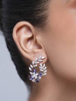 CAO JEWELLERY - Purple Small Designer Ad Earrings