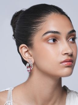 CAO JEWELLERY - Pink Small Designer Ad Earrings