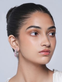 CAO JEWELLERY - Pink Round Ad Bali Earrings