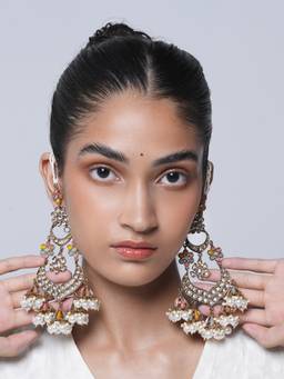CAO JEWELLERY - Long Heavy White Earrings