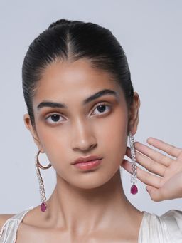 CAO JEWELLERY - Pink Long Drop Ad Earrings