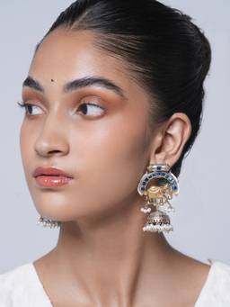 CAO JEWELLERY - Blue Elephant Design Fusion Earrings