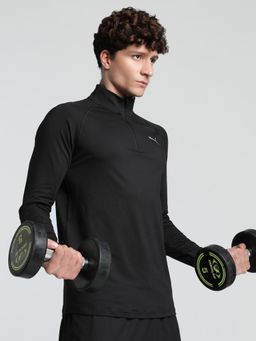 Puma - Velocity Cloud spun Quarter-Zip Running Men's Black T-shirts