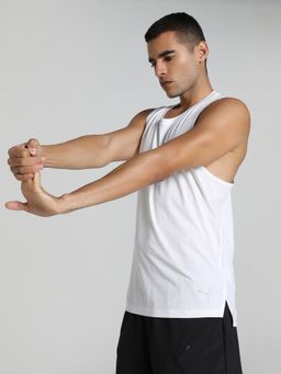 Puma - Graphic Mesh Running Singlet Men's White Tank Tee
